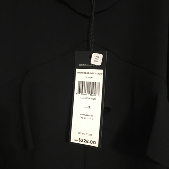 Bcbgmaxazria Black Peplum Flounce Dress - Picture 3 of 3